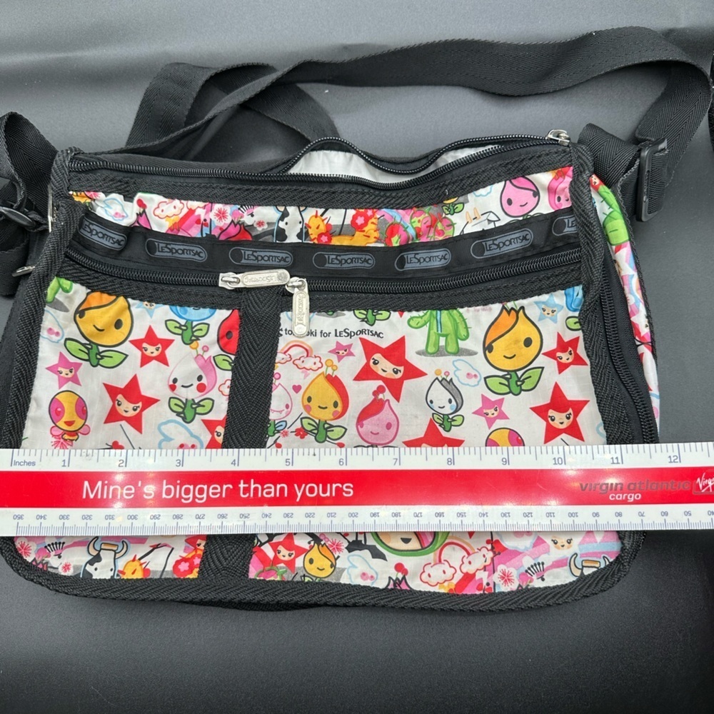 Tokidoki Cactus Party Crossbody Bag Black Strap Charming Characters LeSportsac - Picture 7 of 8